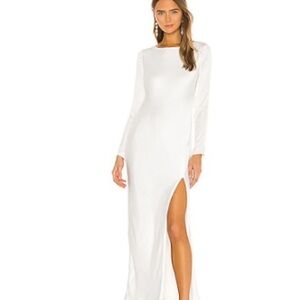 Elegant White Long Sleeve Dress